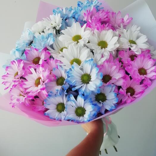 Букет из 9 кустовых хризантем