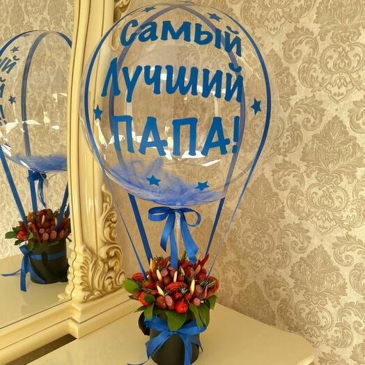 Колбасный Букет папе с шаром Бабл