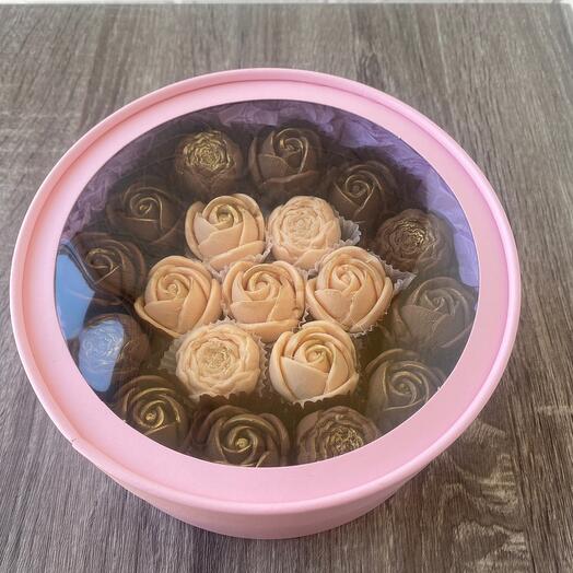 Flores de chocolate belga