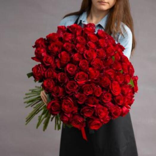 101 красная роза