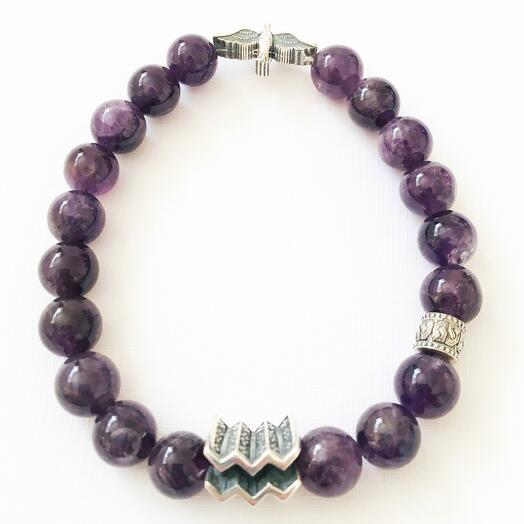 Pulsera de amatista acuario