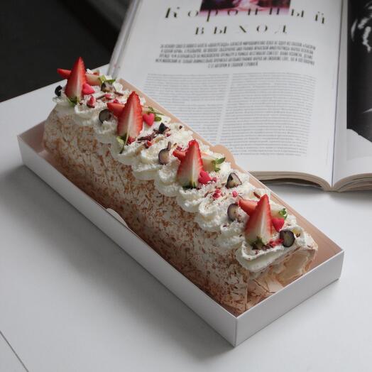 Rollo de merengue de coco