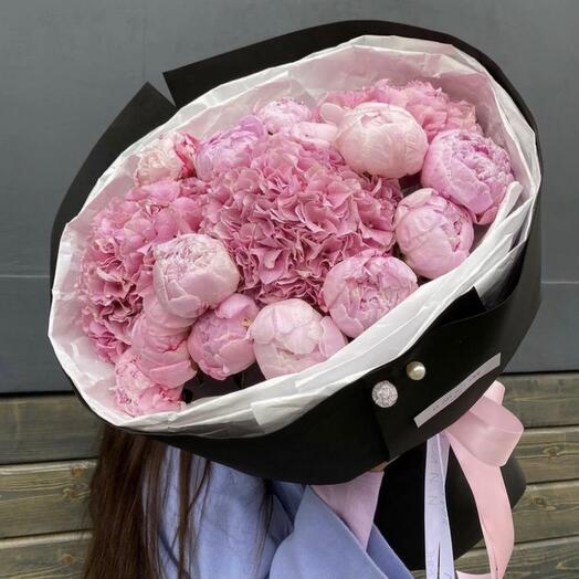 Peonies and hydrangeas