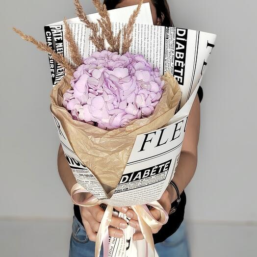 Lavender hydrangea and dried flowers Bouquet Flowers Holiday 79