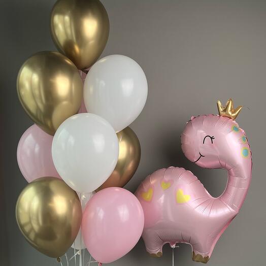 Set of helium balloons for the birthday "Dinosaur"