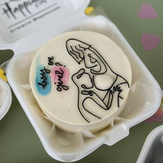 Bento cake for a gender party
