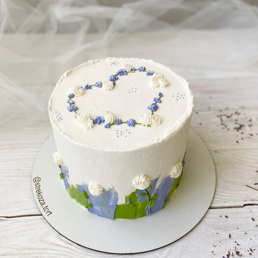 Pastel de corazón de Lavanda