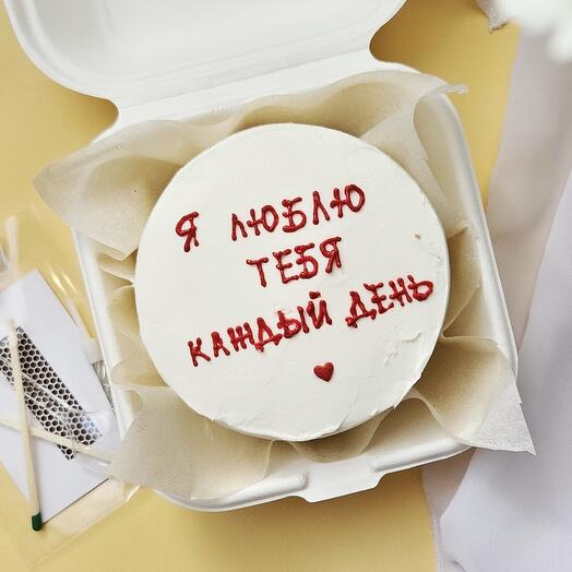 Бенто-торт "я люблю тебя каждый день" на праздник для любимой, подруге, другу , на 14 февраля