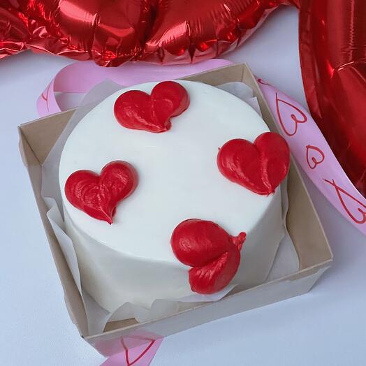 Бенто-торт с сердечками