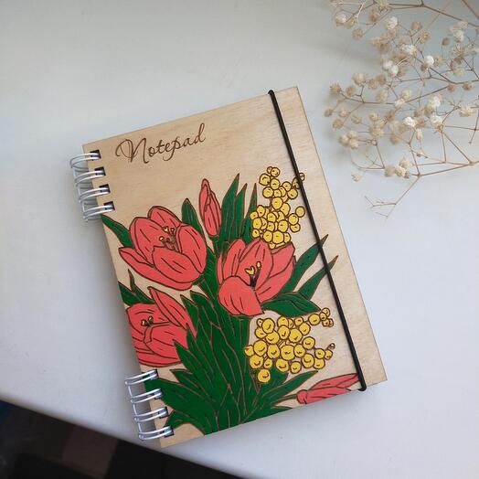 Блокнот "Весенние тюльпаны"