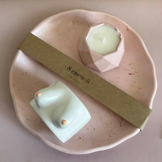 Подарочный набор — свечи на подставке ·Woman 4·