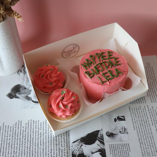 Bento cake with cupcakes "Hagrid's cake"