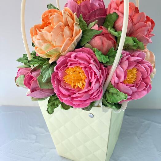 Bouquet of marshmallow peonies