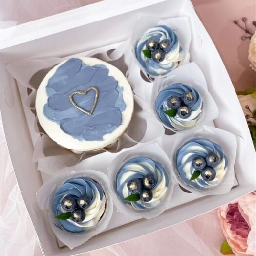 Сладкий набор бенто + 5 капкейки