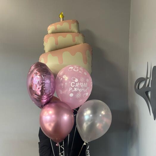 Сет шаров « С Днём Рождения »5шт