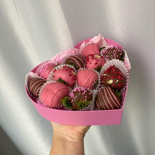 Caja de corazón para 12 bayas