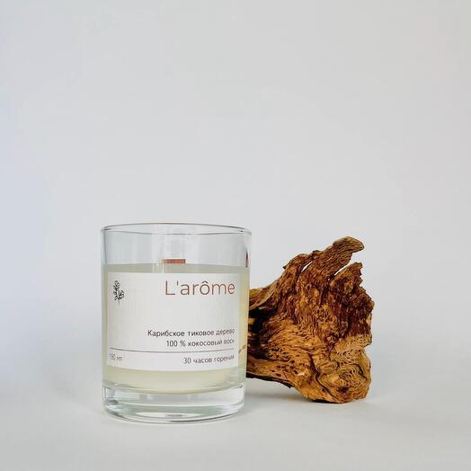 Свеча с ароматом «Карибское тиковое дерево»