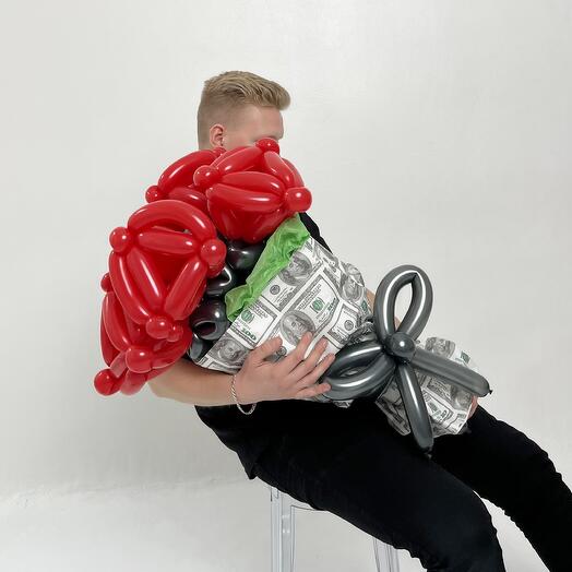 Цветы из воздушных шаров « Oh Money» размер S