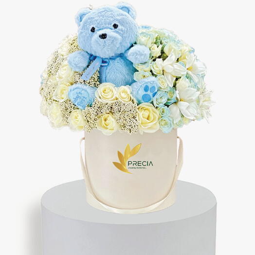 New Baby Blue  Teddy Bear Fleurs