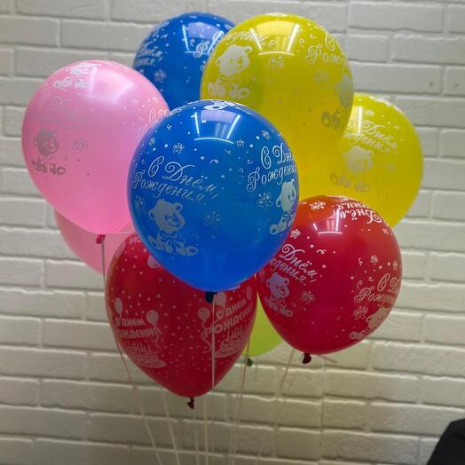 Balloons with the inscription 10 pieces