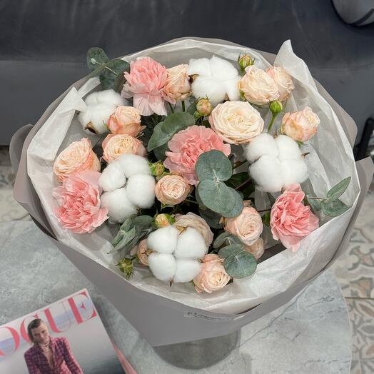 Букет с хлопком 💐☺️