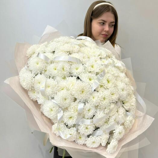 Монобукет из хризантем