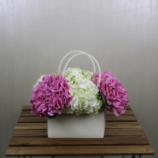 Pink White Hydrangea Bag