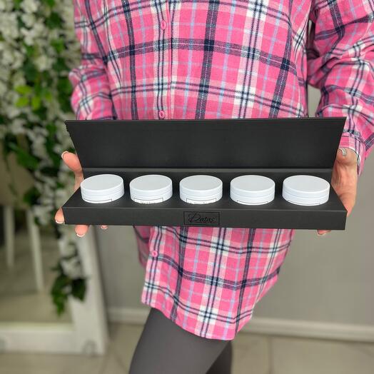 Стильный набор арома свечей ручной работы Black White