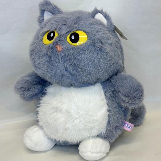 Мягкая игрушка  Кот толстый серый