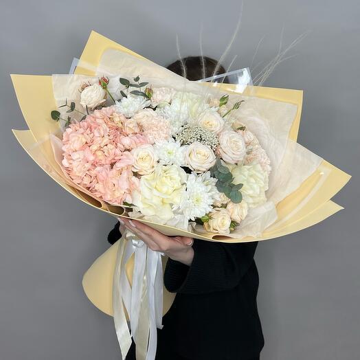 The bouquet is delicate and delicate