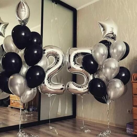 Шары на 25 лет мужчине