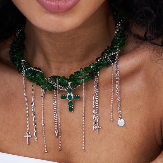 Колье из кварца