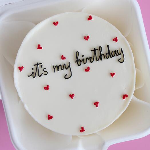 Бенто торт "My happy birthday" на день рождения для подруги, мамы, девушки