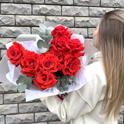 Букет из красных французских роз