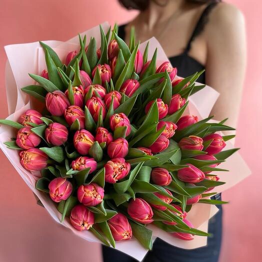Букет Тюльпанов 🌷 Коламбус пионовидный