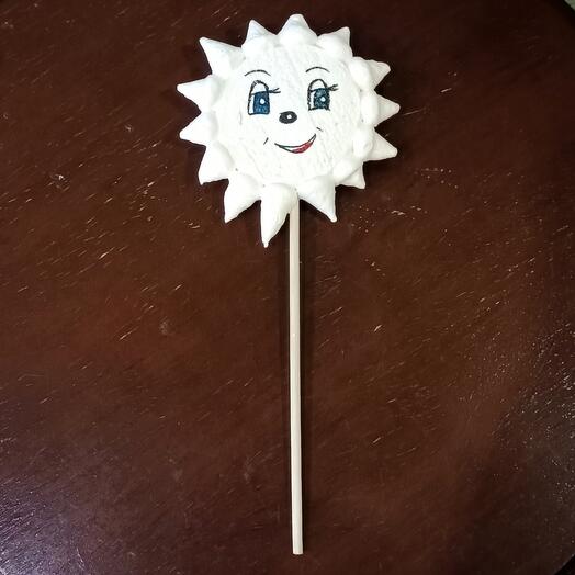 Солнышко из зефира на палочке