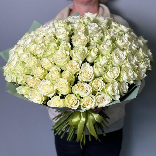 Букет из 101 розовой розы