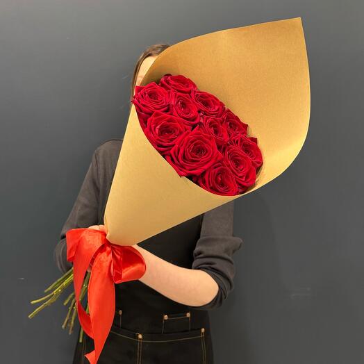 11 Rosas Rojas 70 cm