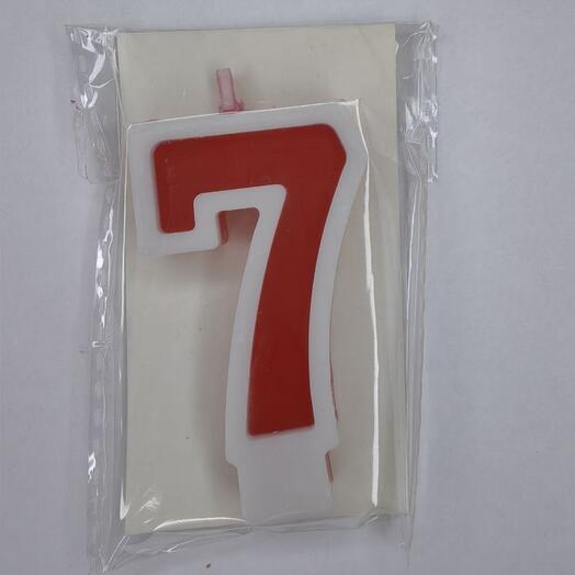 Цифра 7 красная