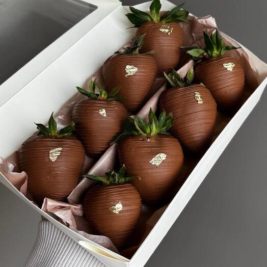 Клубника в шоколаде premium 8 ягод 🍓