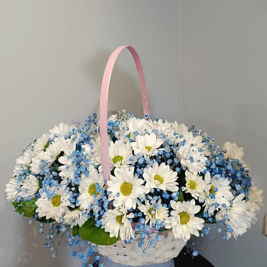 Корзинка с ромашками