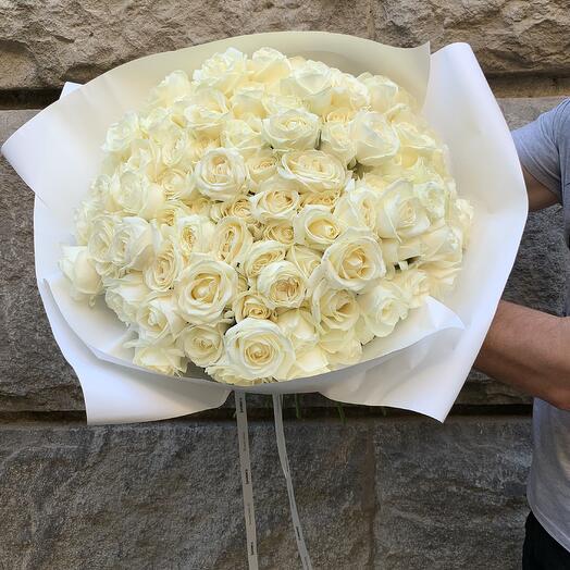Giant white roses Size XXL