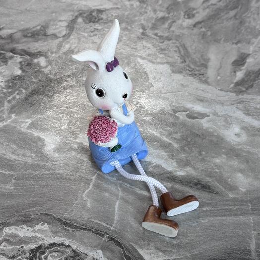 Зайка - девочка с букетом