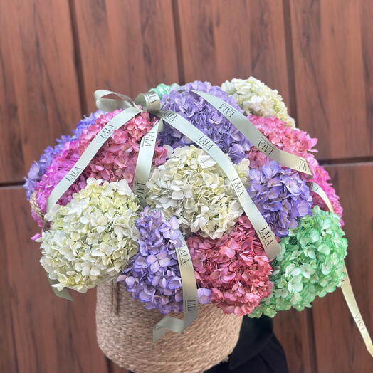 Корзина с гортензии