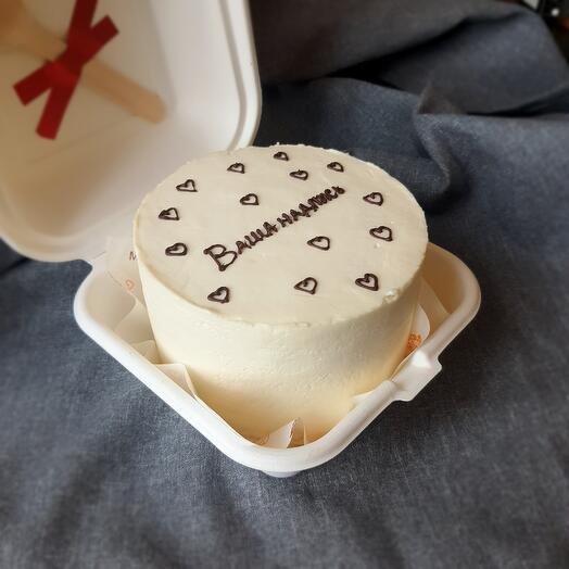 Бенто-торт Ваша надпись Вишня-шоколад на день рождения