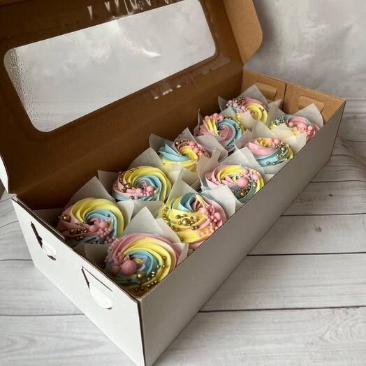 Набор капкейков "Радужный"(10шт)