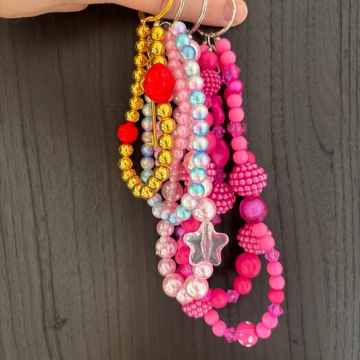 Брелки (набор) из бусин ручной работы