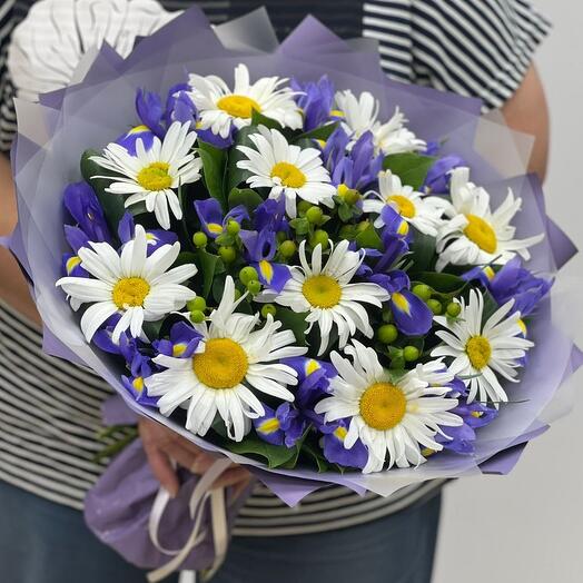 Нежная Ромашка и Ирисы🌷