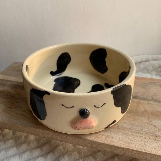 Тарелка глубокая керамическая / миска "Собачка" [1]