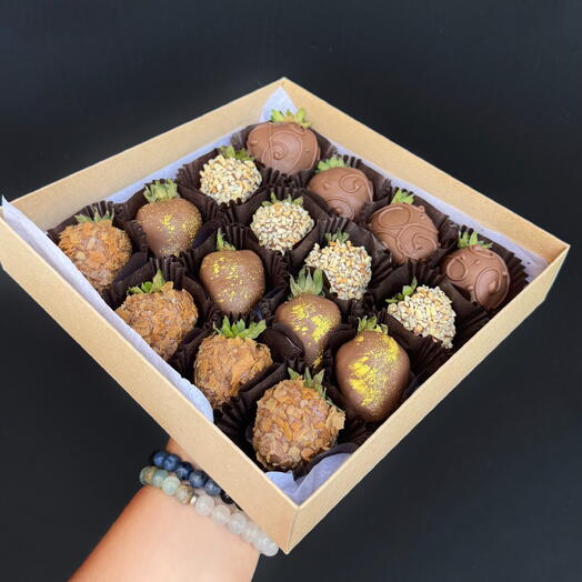 Набор 🍓 клубника в молочном бельгийском шоколаде 🍫